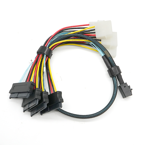 SFF-8643 to SFF8482+电源线